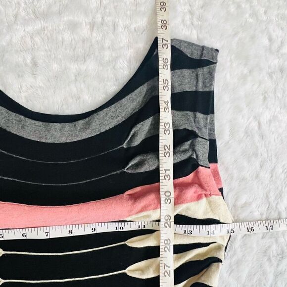 Ted Baker London Womens Black Multi Accordion Striped Knit Bodycon Dress Size 2 - Picture 8 of 8